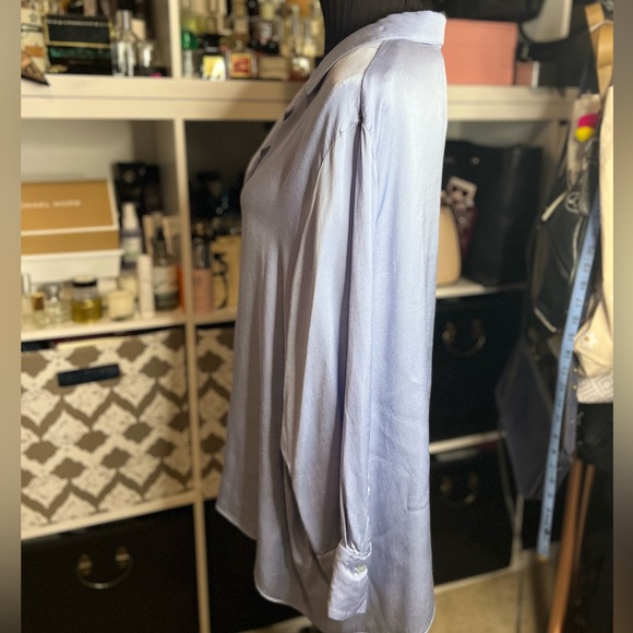 MNG MANGO  Matte Satin Button Up Blouse - Picture 5 of 10